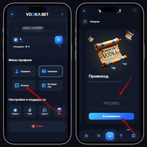 Активация купона в казино